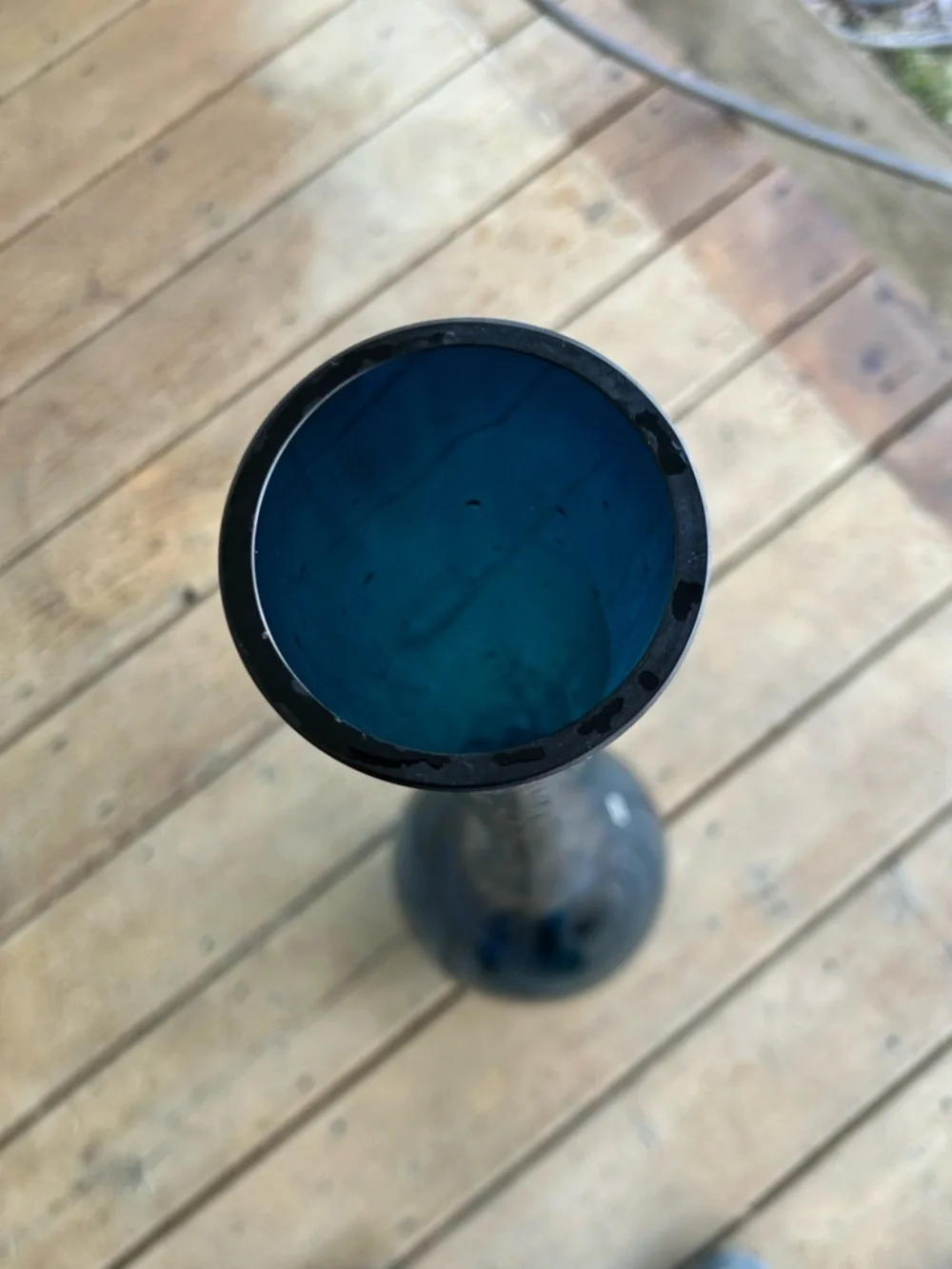 Vintage ASEDA Sweden Tall Blue Art Glass Vase – Scandinavian Mid Century Modern - Picture 4 of 5
